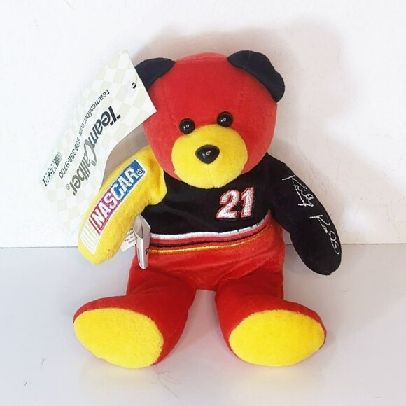 Nascar Team Caliber Bear Ricky Rudd #21 Beanie Plush 8" 2003 - Picture 1 of 5